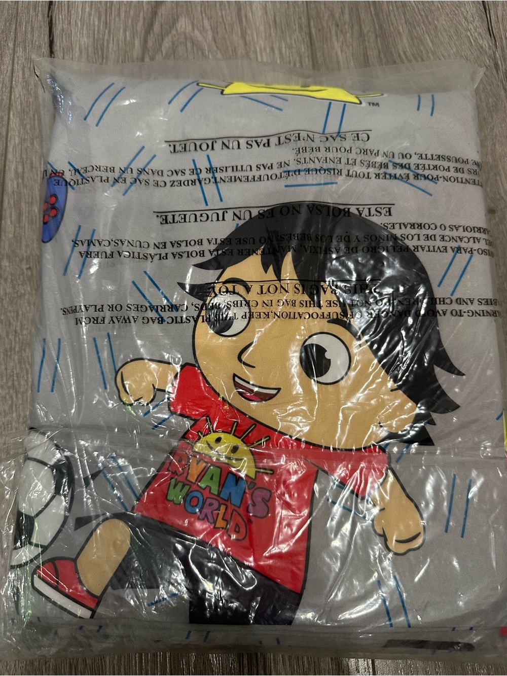 Ryan’s World Twin Sheet Set Kids Bedding Gray Cartoon New in Package